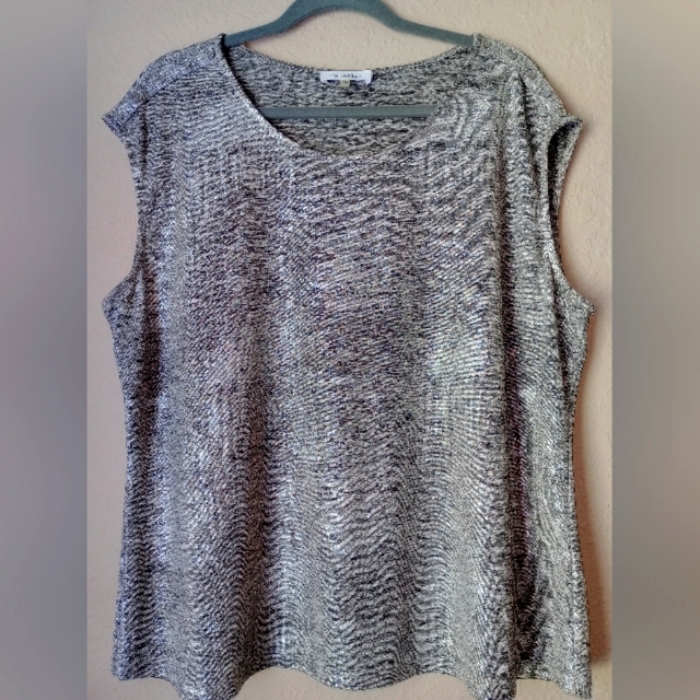 Calvin Klein Women's Silver Blouse Top Size 1X